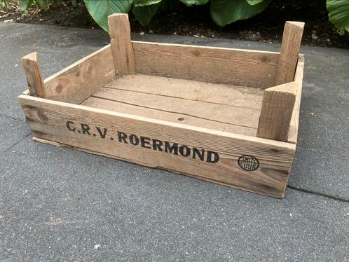 Oude vintage fruitkist CRV Roermond, Huis en Inrichting, Woonaccessoires | Kisten, Gebruikt, Minder dan 50 cm, Minder dan 50 cm