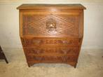 Antieke secretaire met fraai houtsnijwerk, Antiek en Kunst, Antiek | Meubels | Kasten