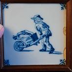 Oude Tegel Man met Kruiwagen 14 cm groot, Ophalen of Verzenden
