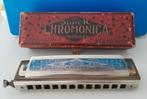Vintage oude Mondharmonica M. Hohner Super Chromonica C, Chromatisch, Met koffer of doosje, Gebruikt, Ophalen of Verzenden