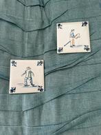 2 Vintage KLM Delfts Blauwe Business Class Tegeltjes, Verzenden, Gebruikt