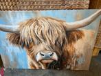Canvas schotse hooglander €10,- afhaal, Huis en Inrichting, Woonaccessoires | Wanddecoraties, Ophalen, Zo goed als nieuw