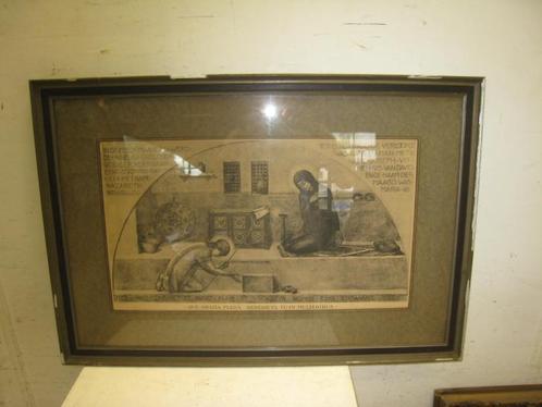Litho van Bijbels tafereel met Maria, Antiek en Kunst, Kunst | Schilderijen | Klassiek