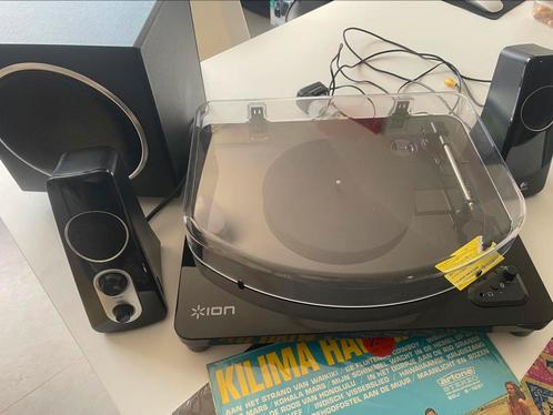 Platenspeler ion + Logitech Z523, Audio, Tv en Foto, Platenspelers, Zo goed als nieuw, Overige merken, Verzenden