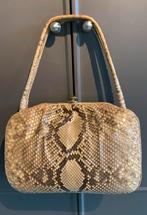 Antieke slangeleren python handtas met beugel, Verzenden, Dames