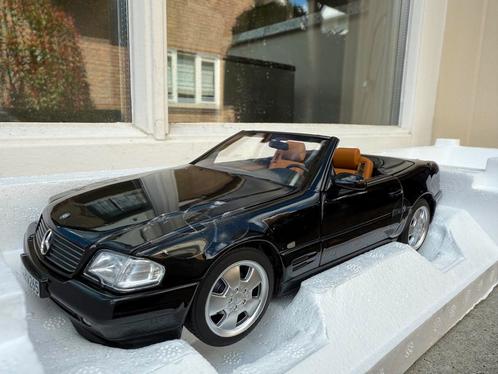 1:18 Mercedes SL500 R129 zwart 1999 Norev 187350 / JJTOP, Hobby en Vrije tijd, Modelauto's | 1:18, Nieuw, Auto, Norev, Ophalen of Verzenden
