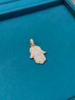 18KT Goud - Hanger - Fatima Hand - Labdiamanten- Rosé -Hamsa, Ophalen, Nieuw, Goud
