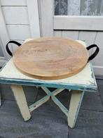 Houten dienblad., Ophalen, Gebruikt, Rond, Hout
