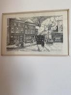 Pentekening/ schilderij zwolle, Antiek en Kunst, Kunst | Tekeningen en Foto's, Ophalen