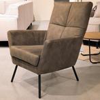 Inhouse Fauteuil Benia Groen Microleder, Huis en Inrichting, Fauteuils, Ophalen, Nieuw, 75 tot 100 cm, Stof