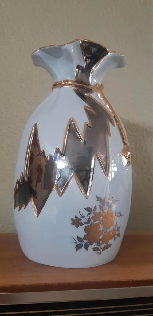 Vintage Limoges Vaas - Wit & Goud, Antiek en Kunst, Antiek | Vazen, Ophalen of Verzenden