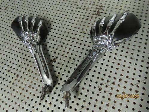 Set spiegels skeleton mirror skelet handen spiegel L & R, Motoren, Accessoires | Overige, Gebruikt, Ophalen of Verzenden