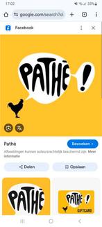 2 vrijkaartjes pathe bioscoop, Tickets en Kaartjes, Twee personen