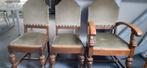 Eethoek :Twee armleuning stoelen .Vier gewone stoelen. Ovale, Antiek en Kunst, Antiek | Meubels | Stoelen en Banken, Ophalen of Verzenden