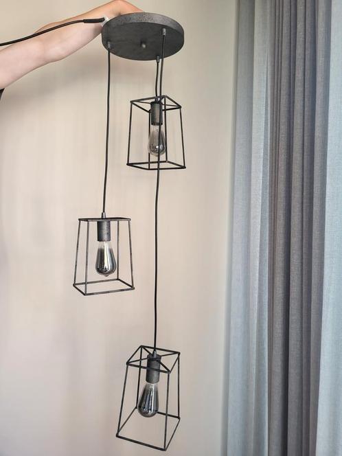 Reefs interior hanglamp met 3 lampenkappen, Huis en Inrichting, Lampen | Hanglampen, Zo goed als nieuw, 75 cm of meer, Metaal