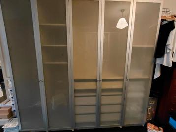 Ikea Pax kasten met Drammen deuren 250cm breed beschikbaar voor biedingen