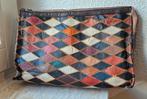 Lederen patchwork toilettas., Sieraden, Tassen en Uiterlijk, Ophalen of Verzenden, Gebruikt, Bruin, Heer