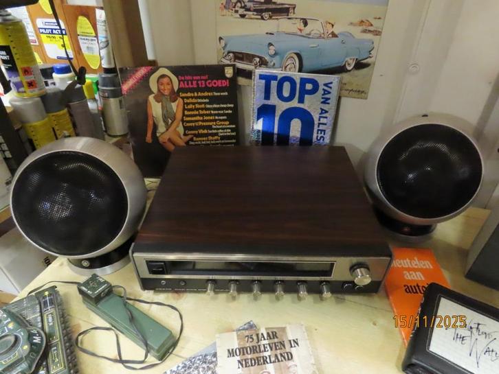 Jaren 70 vintage audio Onkyo receiver Blaupunkt Quadro Kugel, Audio, Tv en Foto, Versterkers en Receivers, Gebruikt, Overige systemen