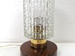 Mid-Century lamp van Teak, Messing en Glas, Ophalen, Gebruikt, -, Glas