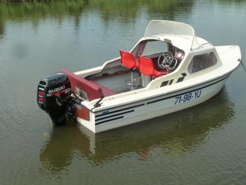 toerboot, Watersport en Boten, Motorboten en Motorjachten, Zo goed als nieuw, Polyester, Tot 6 meter, Benzine, Buitenboordmotor
