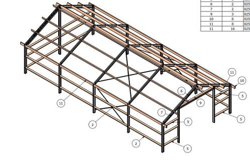 Spanten 6meter breed, Doe-het-zelf en Verbouw, Metalen, Nieuw, IJzer, Ophalen