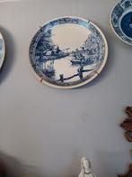 Delfts Blauw Wandbord met Hollands Landschap, Antiek en Kunst, Ophalen of Verzenden