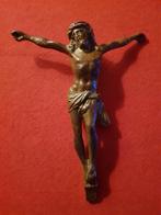 Antiek bronzen corpus christi met resten van vergulding, Ophalen of Verzenden