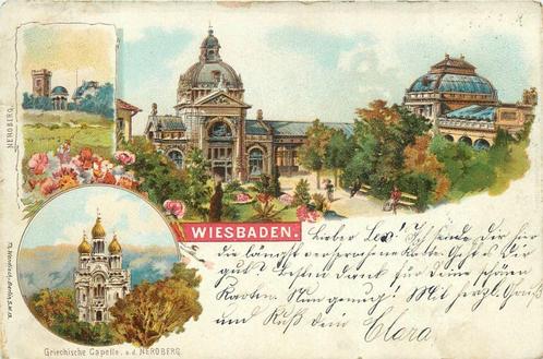 (379-015-031) Wiesbaden Litho, Verzamelen, Ansichtkaarten | Buitenland, Duitsland, Ophalen of Verzenden