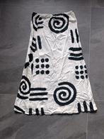 Vintage midi rok met abstracte print., Wit, Maat 42/44 (L), Ophalen of Verzenden, Vintage