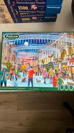 Falcon puzzel 1000 st christmas in cardiff, Ophalen of Verzenden, 500 t/m 1500 stukjes, Zo goed als nieuw
