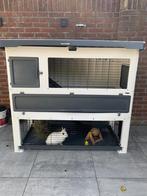Konijnenhok met bench, Dieren en Toebehoren, Ophalen of Verzenden, 90 cm of meer, Hok, 110 cm of meer