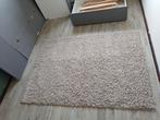 Mooi hoogpolig beige vloerkleed 120x170, Ophalen, Beige, 50 tot 100 cm, Zo goed als nieuw