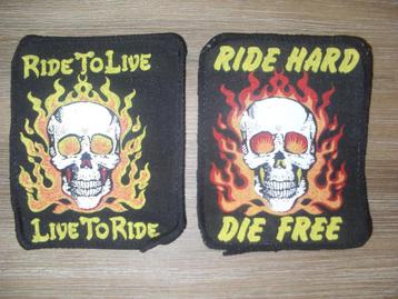 Ride to live live to ride motor patch kledingembleem beschikbaar voor biedingen