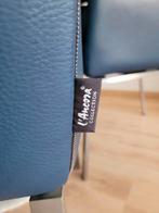 Design lederen eetkamerstoelen, Huis en Inrichting, Fauteuils, Ophalen, Gebruikt, 75 tot 100 cm