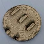 2 Mark 1986G Duitsland Oude Munt Misslag Wokkel Error Waffel, Ophalen of Verzenden, Duitsland
