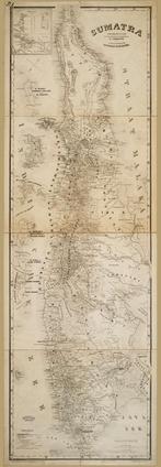 Enorme landkaart van Sumatra Nederlandsch Indië (nieuw), Boeken, Atlassen en Landkaarten, Nieuw, Nederland, Ophalen of Verzenden