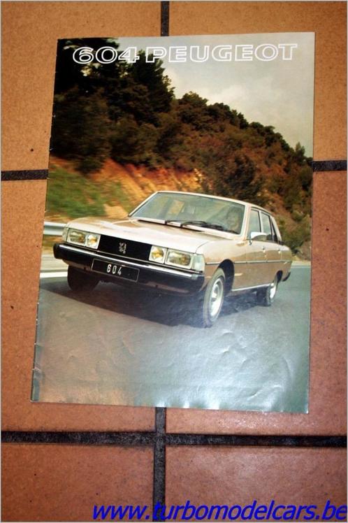 Folder Peugeot 604 1977, Boeken, Auto's | Folders en Tijdschriften, Gelezen, Peugeot, Ophalen of Verzenden