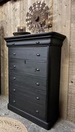 Stoere antieke chiffonnière ladekast, Huis en Inrichting, Kasten | Ladekasten, Ophalen, 5 laden of meer, 50 tot 100 cm, Zo goed als nieuw