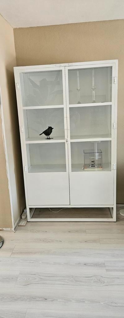 Stalen Vitrinekast - Apothekerskast Wit Giga Meubel, Huis en Inrichting, Kasten | Vitrinekasten, Zo goed als nieuw, 150 tot 200 cm
