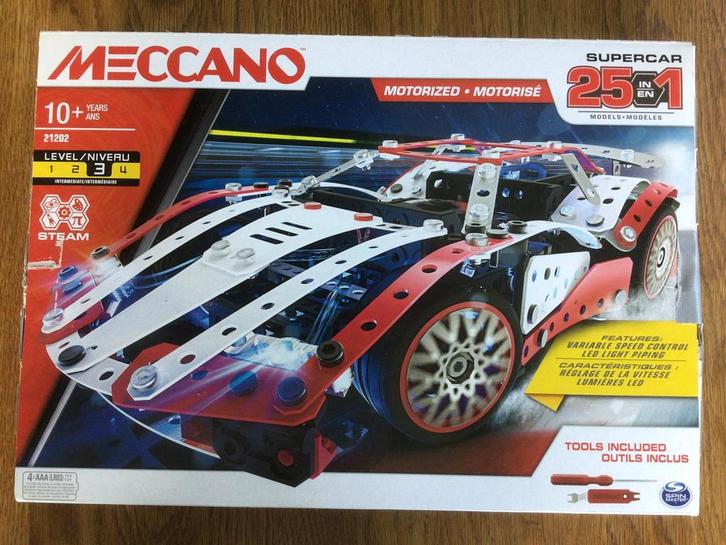 Meccano Supercar nr. 21202 z.g.a.n. KOOPJE, Hobby en Vrije tijd, Modelbouw | Auto's en Voertuigen, Zo goed als nieuw, Auto, Overige merken