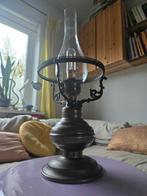 Antieke tinnen olielamp omgebouwd tot elektrische lamp, Antiek en Kunst, Ophalen of Verzenden