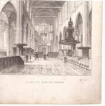 Amsterdam. De Nieuwe Kerk van binnen. 1844, Ophalen of Verzenden