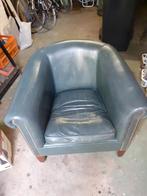 Fauteuil  shabby chique  mooi craquelé., Ophalen, Gebruikt, 50 tot 75 cm, Leer