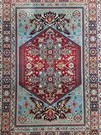 Vintage Perzisch wol vloerkleed Shiraz Kazak 141x193cm, Overige kleuren, 100 tot 150 cm, 150 tot 200 cm, Gebruikt