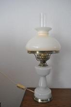 Olielamp, glas, wit, Antiek en Kunst, Antiek | Lampen, Ophalen