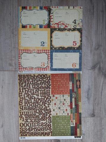 Simple Stories Elementary 1 scrapvel 1 stickervel beschikbaar voor biedingen