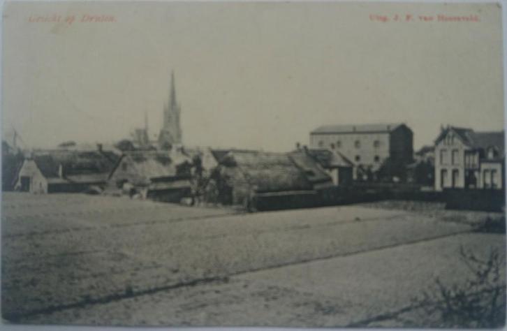 Mooie oude Briefkaart:  Gezicht op Druten met Molen /Kerk ., Verzamelen, Ansichtkaarten | Nederland, Gelopen, Gelderland, Voor 1920