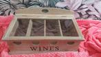Riverdale wines kist, Huis en Inrichting, Woonaccessoires | Wijnrekken, Ophalen of Verzenden, Nieuw, Minder dan 50 cm, Minder dan 5 flessen