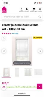 Houtlook Jaloezie, Huis en Inrichting, Stoffering | Gordijnen en Lamellen, Ophalen, Wit, Nieuw, 50 tot 100 cm