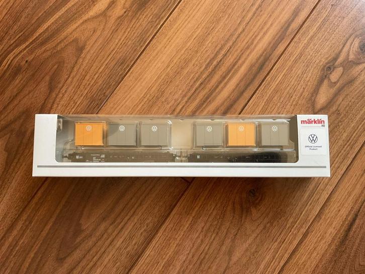🚂 Marklin 46663 dubbel containerwagen VW van de DB, Hobby en Vrije tijd, Modeltreinen | H0, Nieuw, Wagon, Wisselstroom, Märklin